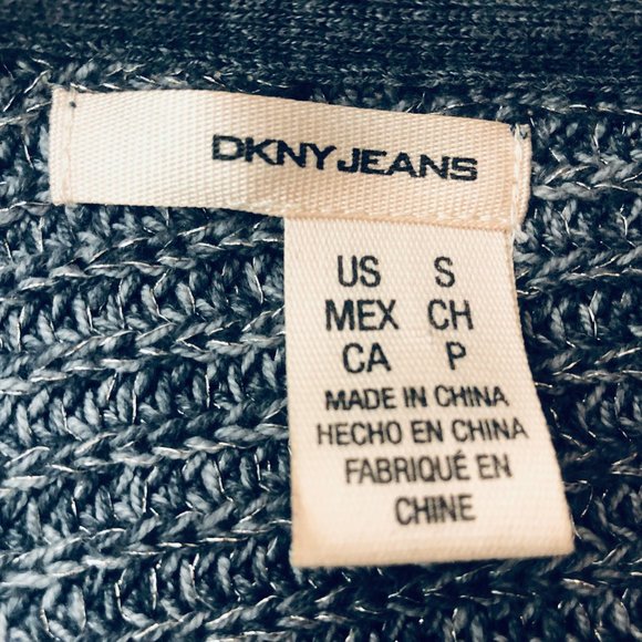 Pull DKNY Femme Noir - Manches 3/4, Taille L, Très Bon état